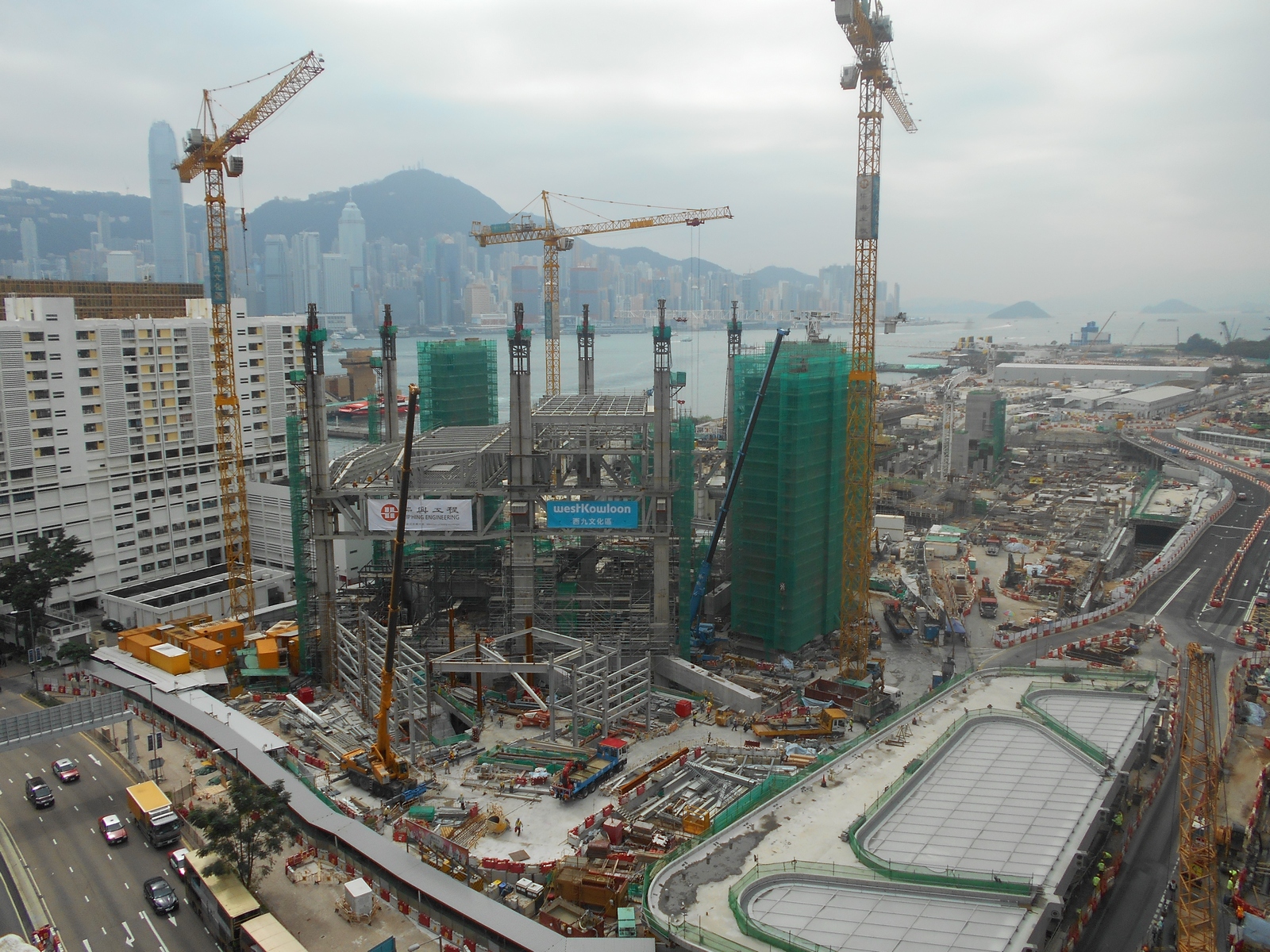 Birdview of the Xiqu Center construction site